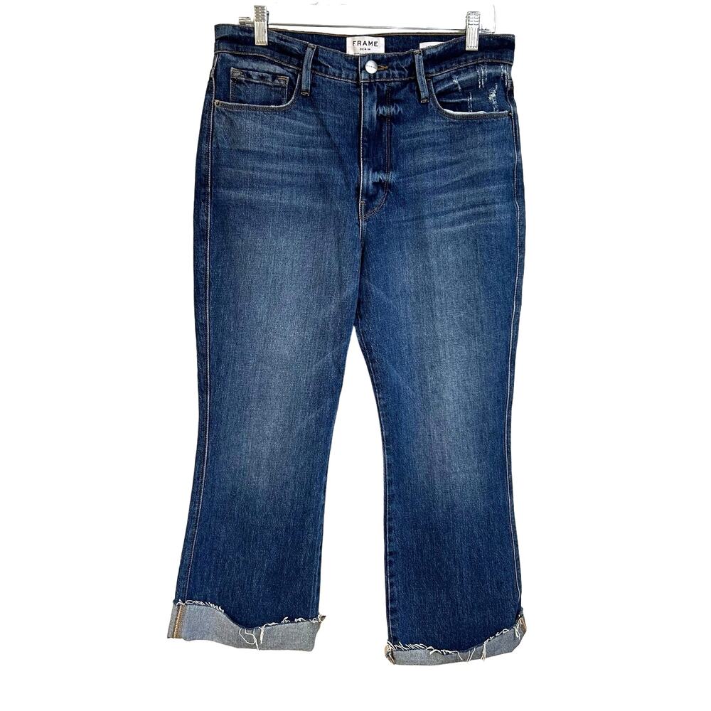 Frame Denim Blue Cropped Jeans